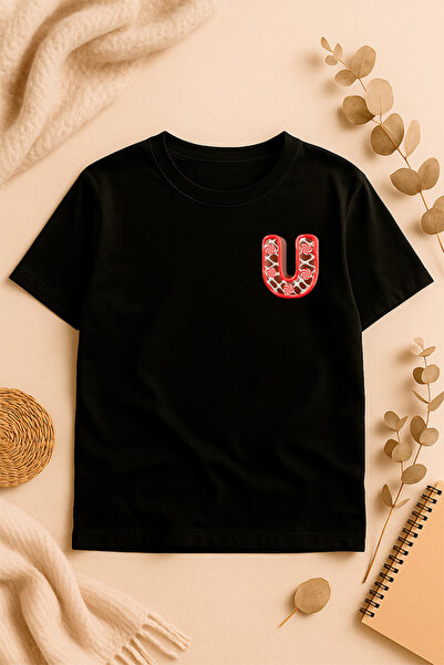 SVART WEAR قصة فضفاضة مطبوع تي شيرت مطبوع عليه تي شيرت من الجانب الأمامي مطبو...