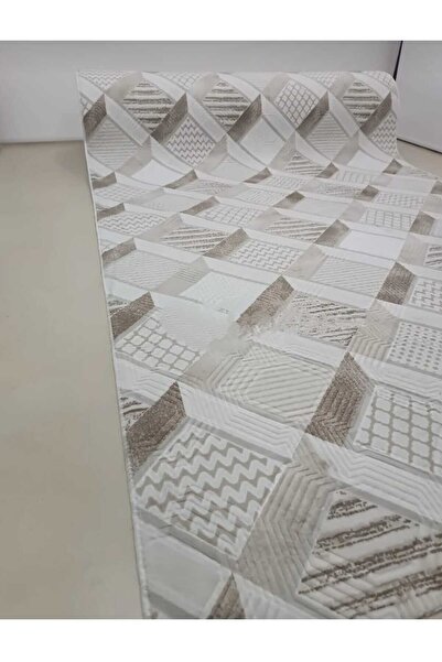 Nesrin KESME YOLLUK KAYMAZ TABAN KAHVE KREM BEYAZ DESENN