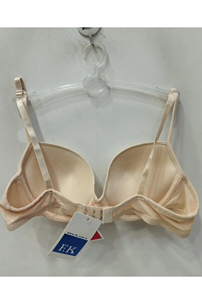 F.K Women's Lightly Padded Laser Cut Nude Bra