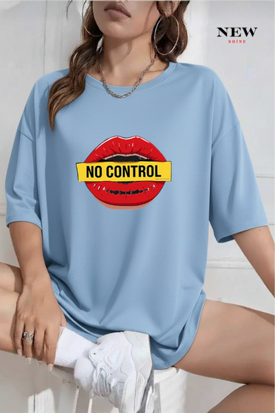 New Shine Fără control cu imprimeu supradimensionat tricou