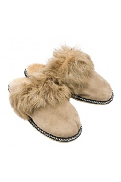 PFA CIOCARLAN ELENA Παντόφλες, γούνα και γνήσιο δέρμα, γυναίκες, κρεμ, F010 3...