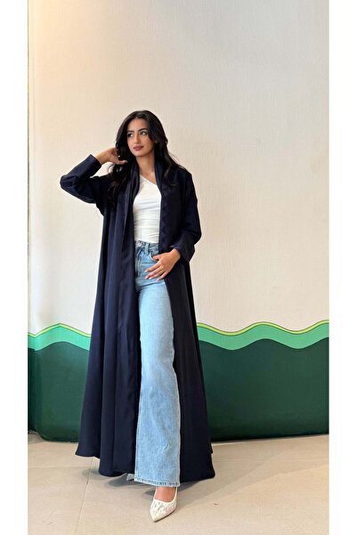 AYA mwt362-Abaya-Navy-Embroidery