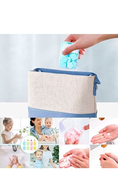 KdrElektronik Portable Mini Paper Soap Sheets Pocket Size Flower Soap Set Dis...