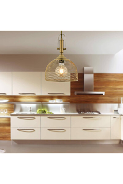 Retrolamp RTA111-103 Telli Gold Tekli Avize Gold Retro Modern Sarkıt Lamba Mu...