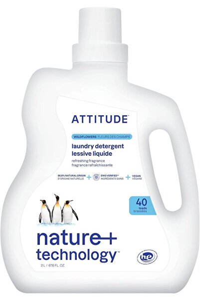 Attitude Laundry Detergent, Wildflowers, 2 L (40 Loads)