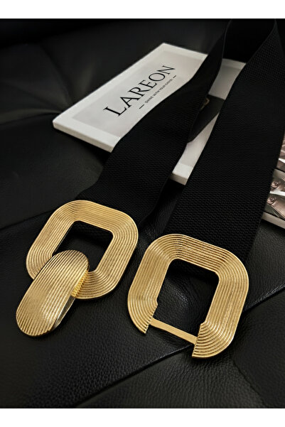 LAREON Ελαστική φαρδιά γυναικεία ζώνη με χρυσή πόρπη |   Σακάκι με ψηλόμεσο φ...