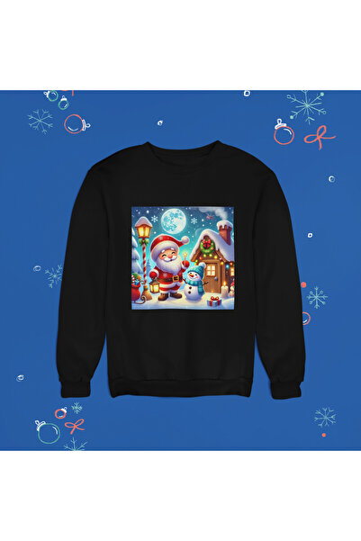 stil x НОВОГОДИШНА ПЕЧАТНА УНИСЕКС ДЕТСКА СВИТШОРТКА, КОЛЕДНА ТЕМА