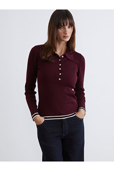 LC Waikiki Pulover de tricotat pentru femei, cu guler polo, de sezon nou, Özm...