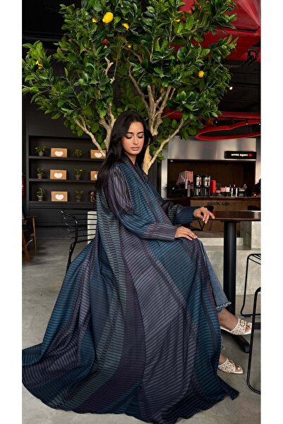 AYA mw1535-Abaya-Linen-Print-Text-Cloche