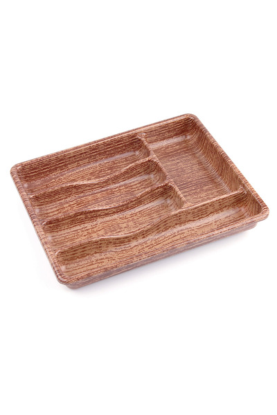 Go İthalat Wood color - 5-section drawer inner spoon holder 36x29cm