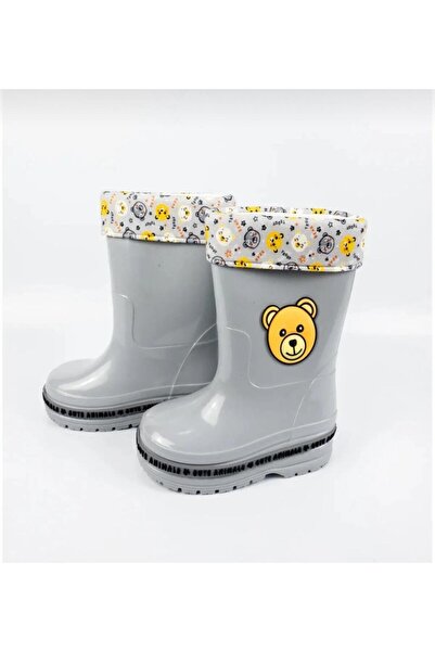Lion Winter Children's Waterproof Rain Boots with Warm Lining Inside