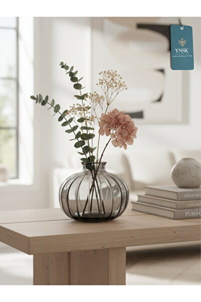 YNSK Luxury | Minimalist Decor Glass Vase - 12 X 10 X 3.5 cm