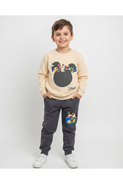 Egelite Boys' Seasonal, Mickey Printed, Back Printed, 4-11 Years Old Boys' Tracksuit Set