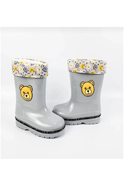 Lion Winter Children's Waterproof Rain Boots with Warm Lining Inside