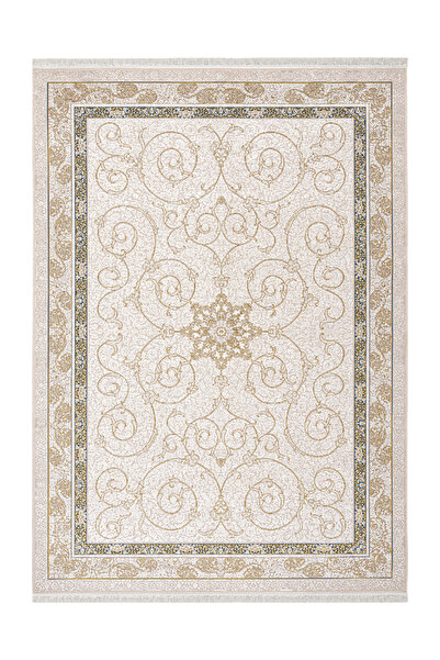 Koza Halı Babil 31273C Gold Lacivert – Asil Işıltı Dokuma Halı