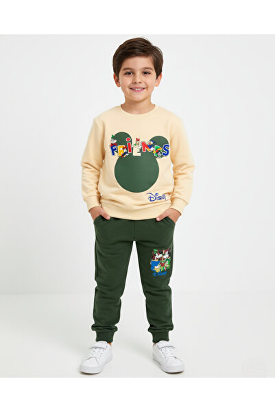 Egelite Boys' Seasonal, Mickey Printed, Back Printed, 4-11 Years Old Boys' Tracksuit Set