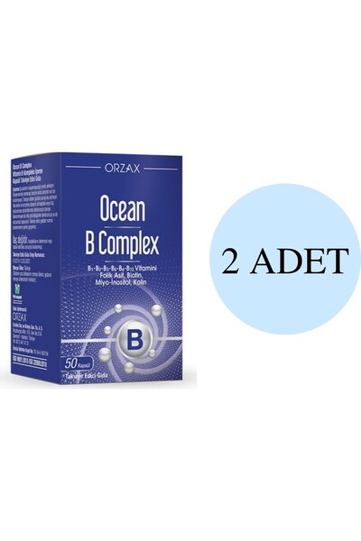 Ocean B Complex Takviye Edici Gıda 50 Kapsül 2 Adet