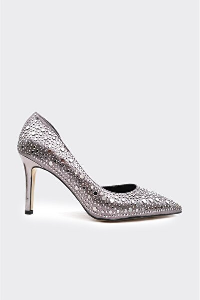 derinet Taşlı Dekolteli Kadın Stiletto