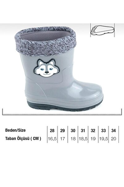 Lion Winter Children's Waterproof Rain Boots with Warm Lining Inside