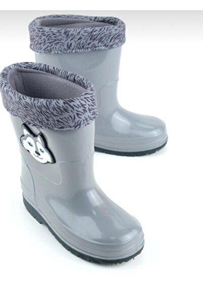 Lion Winter Children's Waterproof Rain Boots with Warm Lining Inside