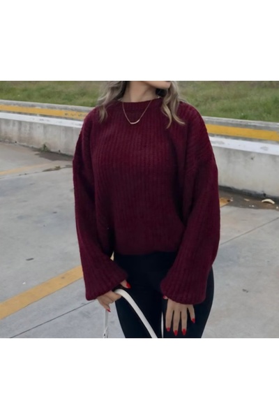DİMA Standard Size Plain Basic Knitwear Sweater