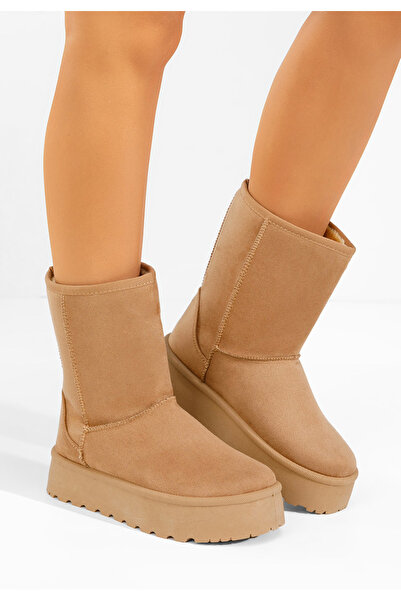 B T Shoes Luisana camel platform ogg boots