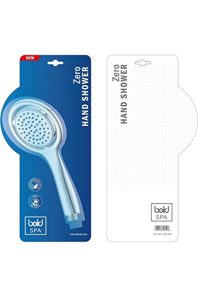 BOLD Zero Hand Shower Head - Silver ABS Multi-Function High-Pressure with Anti-Clog Silicone Nozzles