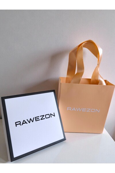 RAWEZON Nerovia Series - Steel Gold Color Swan Stone Women's Necklace with Bag and Box - Gift for Lover Birthday