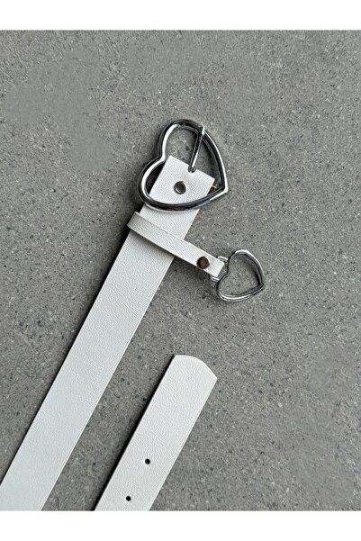 KIRASE Women's Heart Buckle Basic Women's Trouser Belt, Coat Belt, Dress Belt, Shirt Belt Length110 Width3