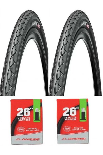 BİKE SKY Chaoyang 26 Jant 26x1.75 Bisiklet Dış Lastiği Yol Tipi H-460 X 2 Ade...