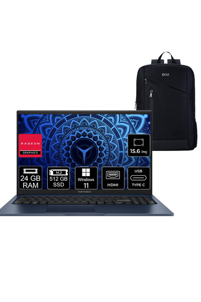 ASUS Vivobook 15 AMD Ryzen 7 5825U 24GB 512GB SSD Windows 11 5.6" Taşınabilir...