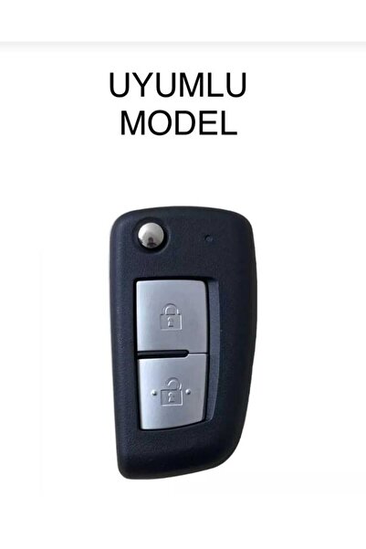 GMA KEYS Nissan Qashqai, Juke, Micra Sustalı 2 Button Nano Key Case Cover White Silver Color