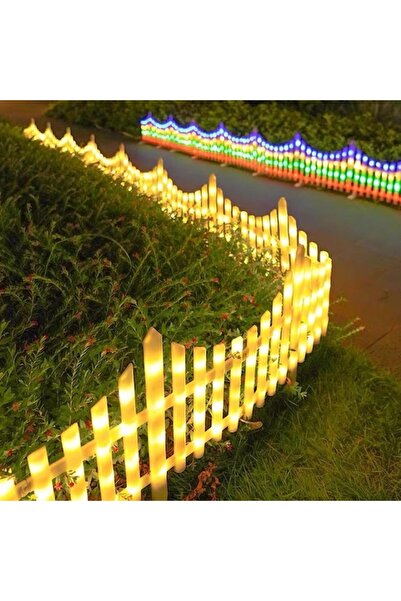 EMATTEIRO Decorative Lighted Fence 3M, LED, 8 Modes, Interconnectable, Ideal For Christmas, Warm White