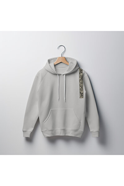 Dad&Children Vertical Ethnic Motif Printed Unisex Standard Fit Hooded Fleece-...