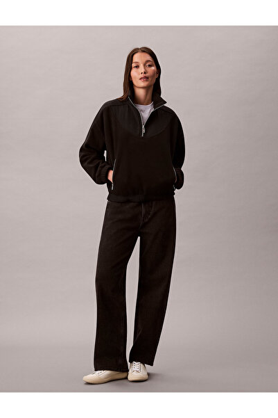 Calvin Klein Polar Fleece Zip Neck Sweatshirt