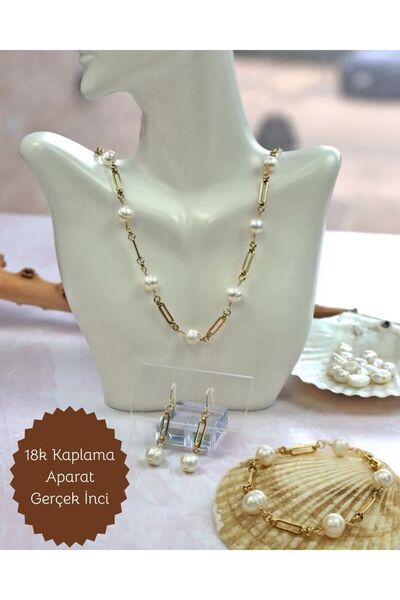 aysjwrlly Ataç Model Gerçek İnci Set