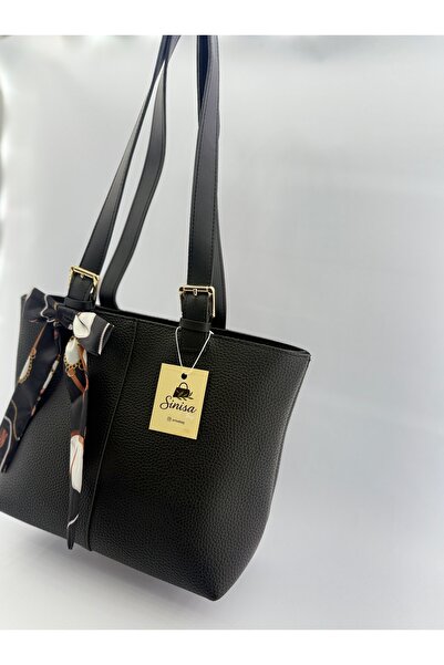SİNİSA BAG Women's Scarf Detailed Hand and Shoulder Bag