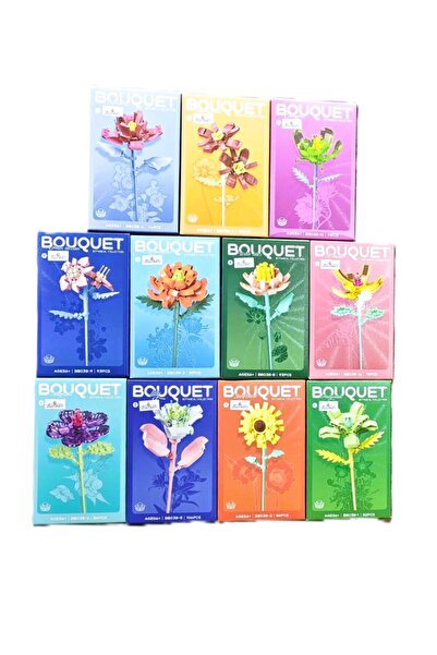 Twins Stars 1 ADET Çiçek Yapı Blokları, Vazoluk Çiçek, Oyuncak Yapı Blokları ...