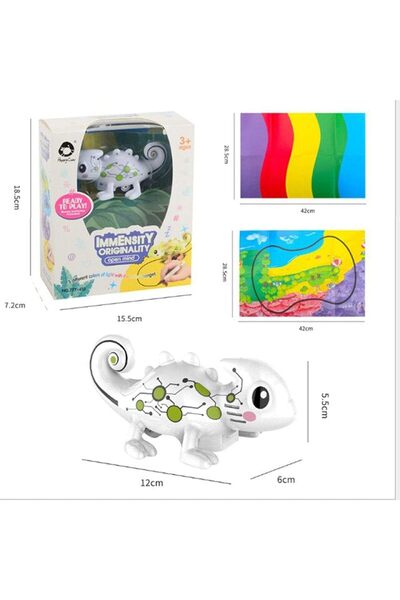 Generic Inductive Color-Changing Chameleon Robot - Line-Following, Rechargeable, Sound & Light