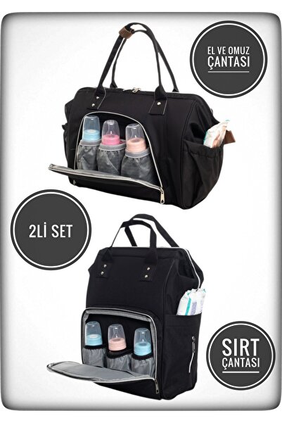 Avşar Baby Süper 2 Li Set Anne Bebek Bakım Omuz ve El Çantası & Sırt Çantası