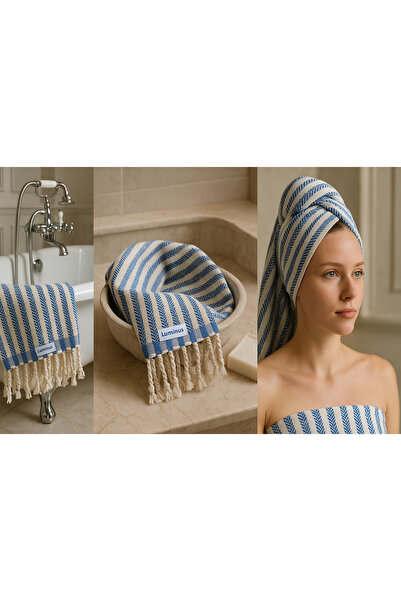 Luminus for those born to shine Luminus Spa & Beach Collection| Pamuklu Buldan Marine Balıksırtı Peşkir