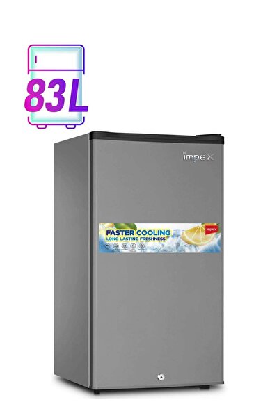 İMPEX Direct Cool Single Door Refrigerator 2.9Cubic Feet Faster Cooling Fridge 65 W IMRF 140C Dark G