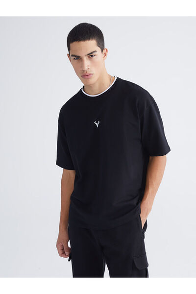LC Waikiki Vizyon New Season Crew Neck Short Sleeve Men's Sweatshirt