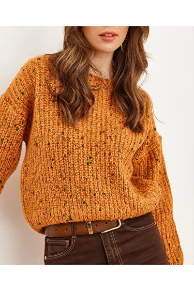 Afili butik Colorful Melange Oversized Knitwear Sweater