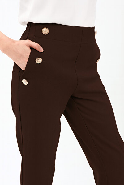 HANIMCA GİYİM Side Double Pocket Ankle Length High Waist Spring Autumn Winter Wearable Trousers