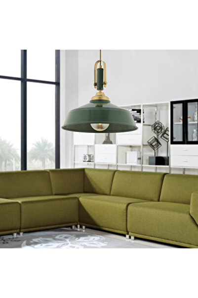 Retrolamp RTA109-101 Yeşil Gold Tekli Sarkıt Salon Mutfak Kuaför Cafe Dekorat...