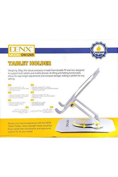 Denx 360-degree rotating foldable tablet stand for desktop DX1269