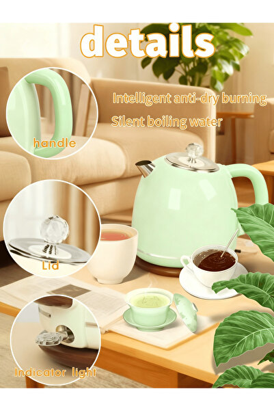 Arab Dalla Kettle with Boil Dry Protection ,Auto Shut Off, Tea or Coffee 1.8L