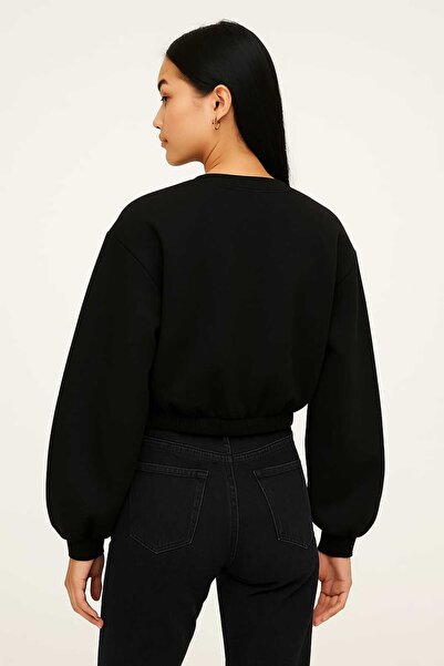 ECK MODA Women's Cashmere Bumber Zipper Detail Pocket Short Jacket