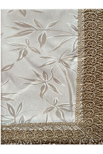 w white stars sports & wear Luxury Table Cloth - Stain Resistant - 160X220 cm Cute Brown-Brown with Lace